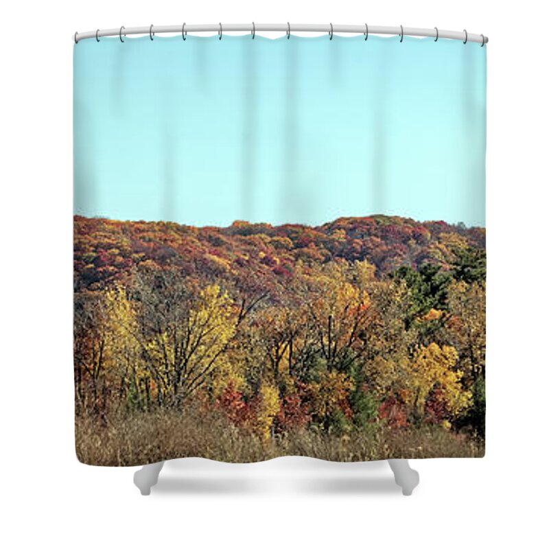 Fall Shower Curtain featuring the photograph Rural Minnesota Panoramic View by Natural Focal Point Photography