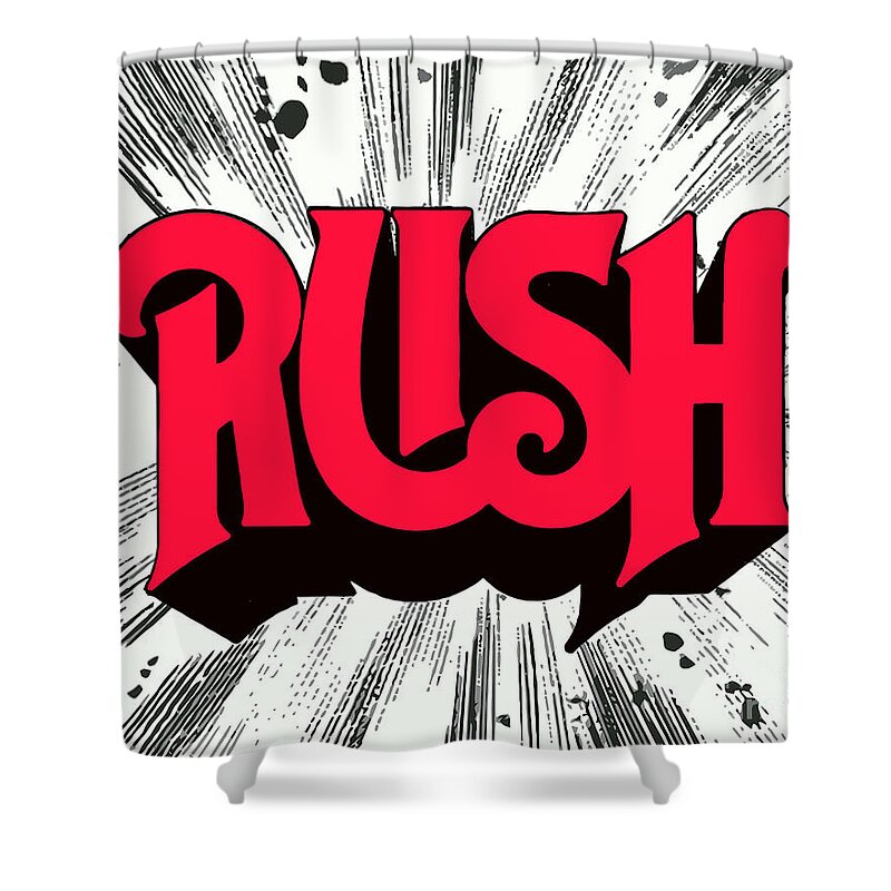Rush Shower Curtain featuring the photograph Rush First Album Cover by Action