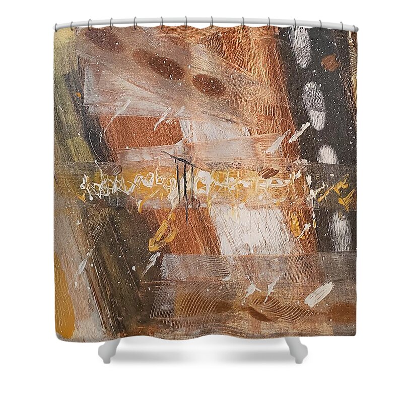  Shower Curtain featuring the painting Rust by Samantha Latterner