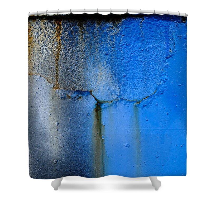 Decay Shower Curtain featuring the photograph Rusty Blues by Kreddible Trout