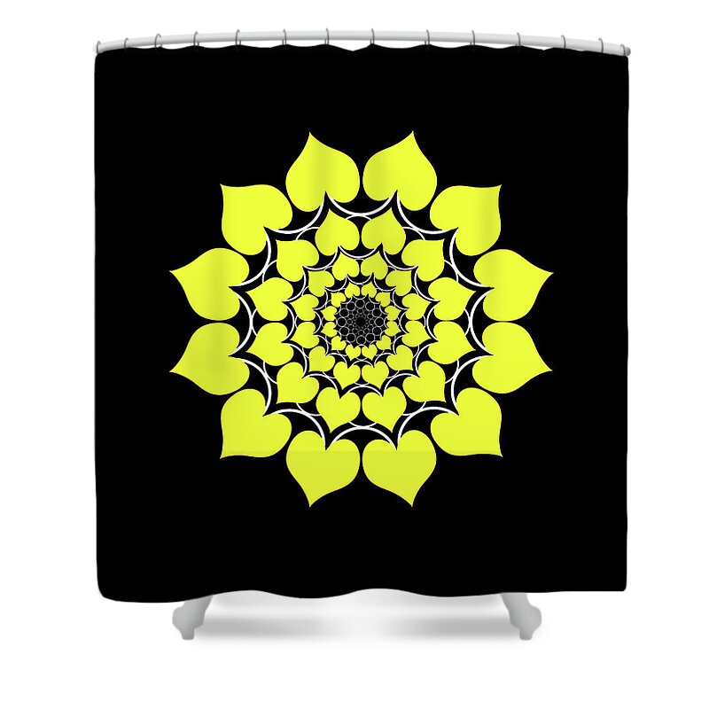 Mandala Shower Curtain featuring the digital art Sacred Geometry Mandala_1 by Az Jackson
