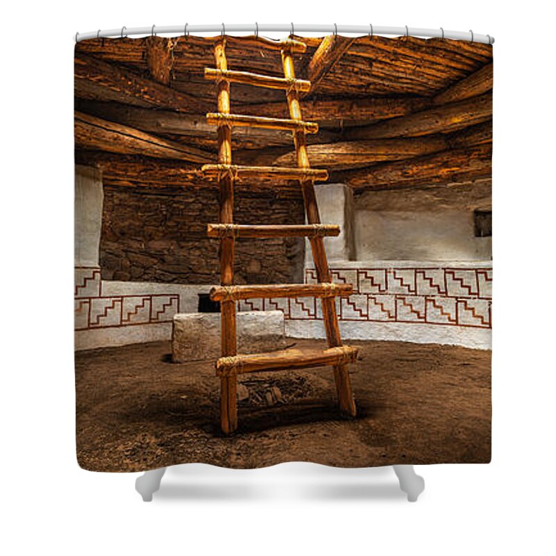 Kiva Shower Curtain featuring the photograph Sacred Space by Peter Boehringer