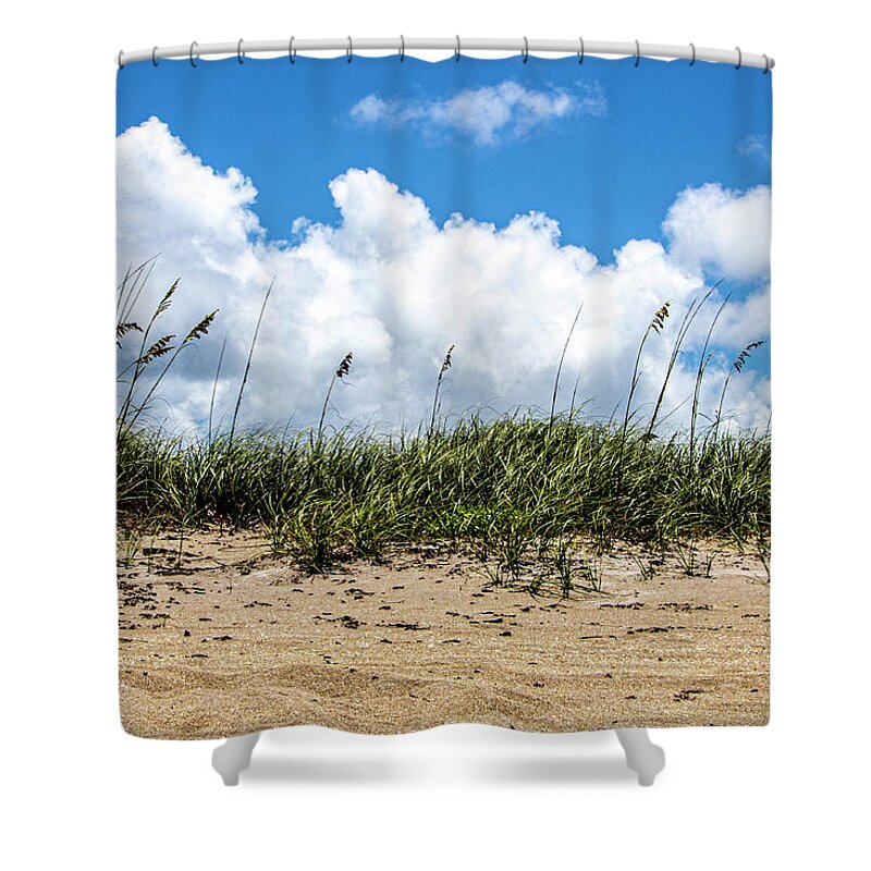 Sand Dune Shower Curtain featuring the photograph Sailfish Beach Sand Dunes by Blair Damson