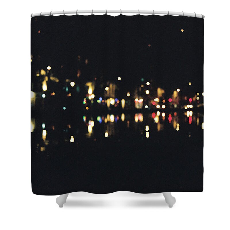 Bokeh Shower Curtain featuring the photograph Saint Martin by night by Barthelemy De Mazenod