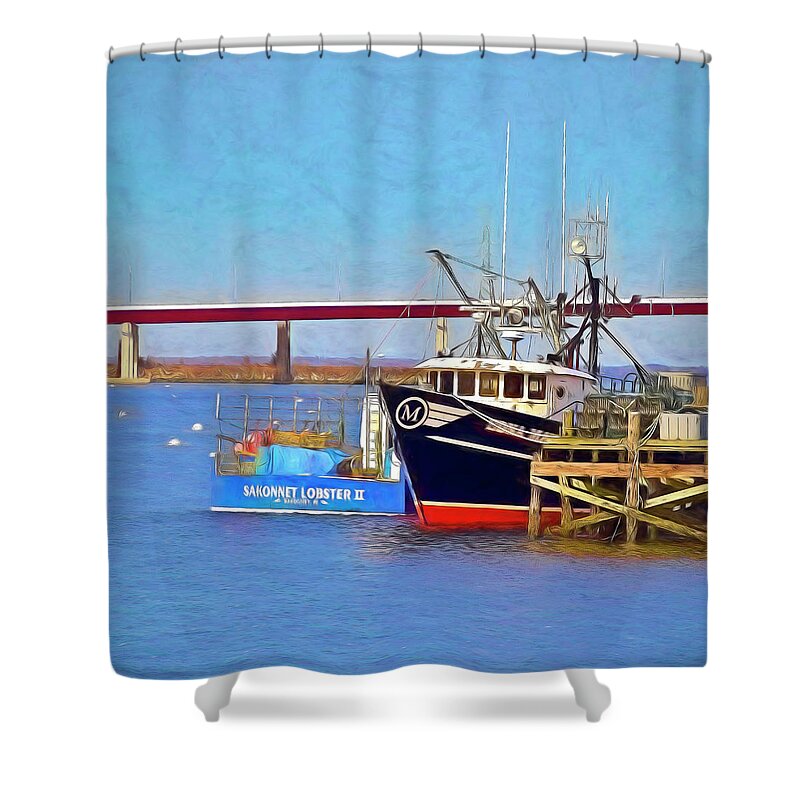 Rhode Island Shower Curtain featuring the photograph Sakonnet Lobster by Nancy De Flon