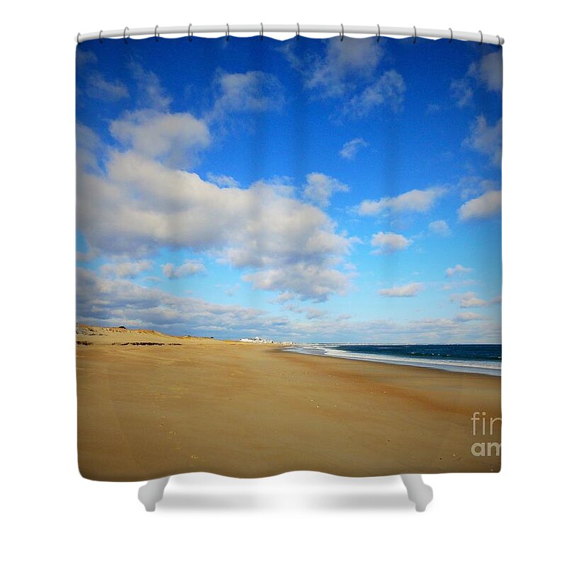 Salisbury Beach Shower Curtain featuring the photograph Salisbury Beach in December by Eunice Miller