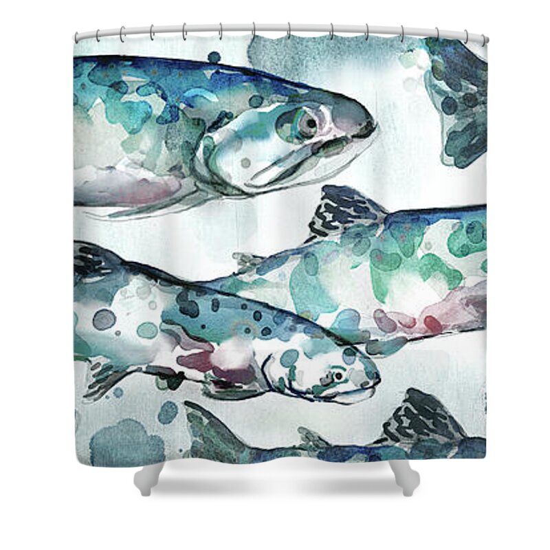 Salmon Shower Curtains
