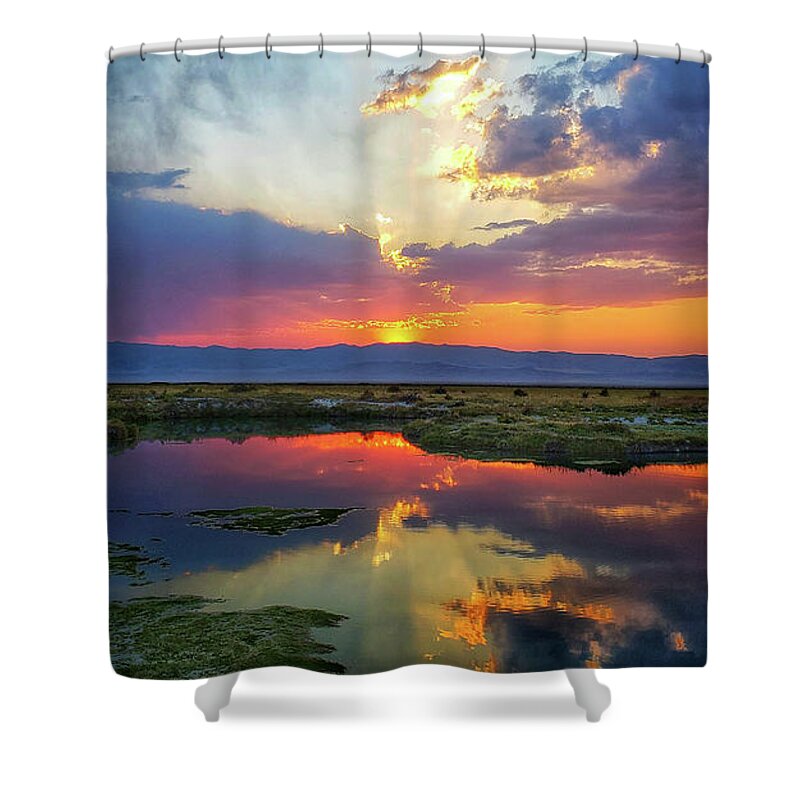 Mountain Shower Curtain featuring the photograph Salt Spring Showdown by Go and Flow Photos