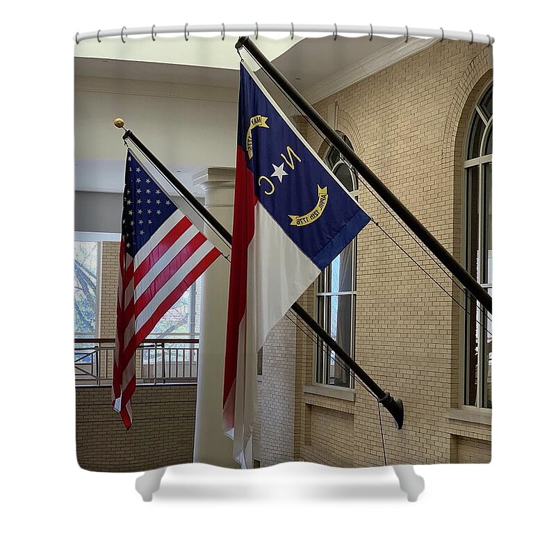 Flag Shower Curtain featuring the photograph Salute by Lee Darnell