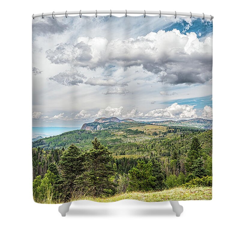 Landscape Shower Curtain featuring the photograph San Juan Mountains New Mexico by Debra Martz