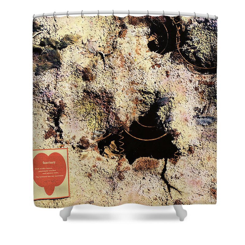 Love Shower Curtain featuring the mixed media Sanctuary by James W Johnson