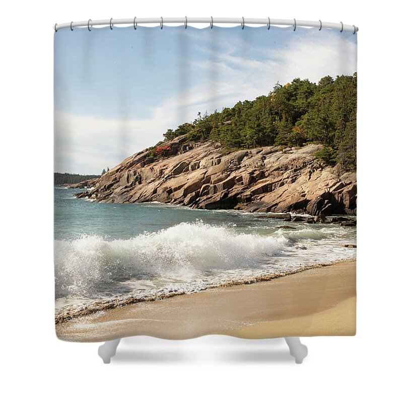 Sand Beach Shower Curtain featuring the photograph Sand Beach by Grace Grogan