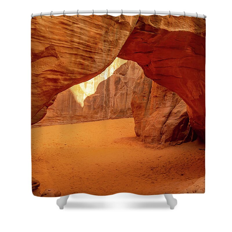 Landscape Shower Curtain featuring the photograph Sand Dune Arch by Marc Crumpler