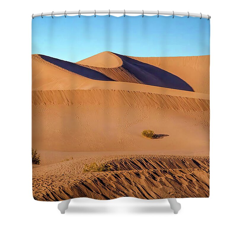 Mesquite Dunes Shower Curtain featuring the photograph Sand Dunes by Rebecca Herranen