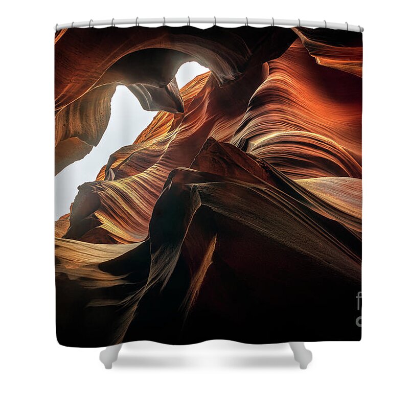 Sandstone Canyons Shower Curtain featuring the photograph Sandstone Canyons by Doug Sturgess