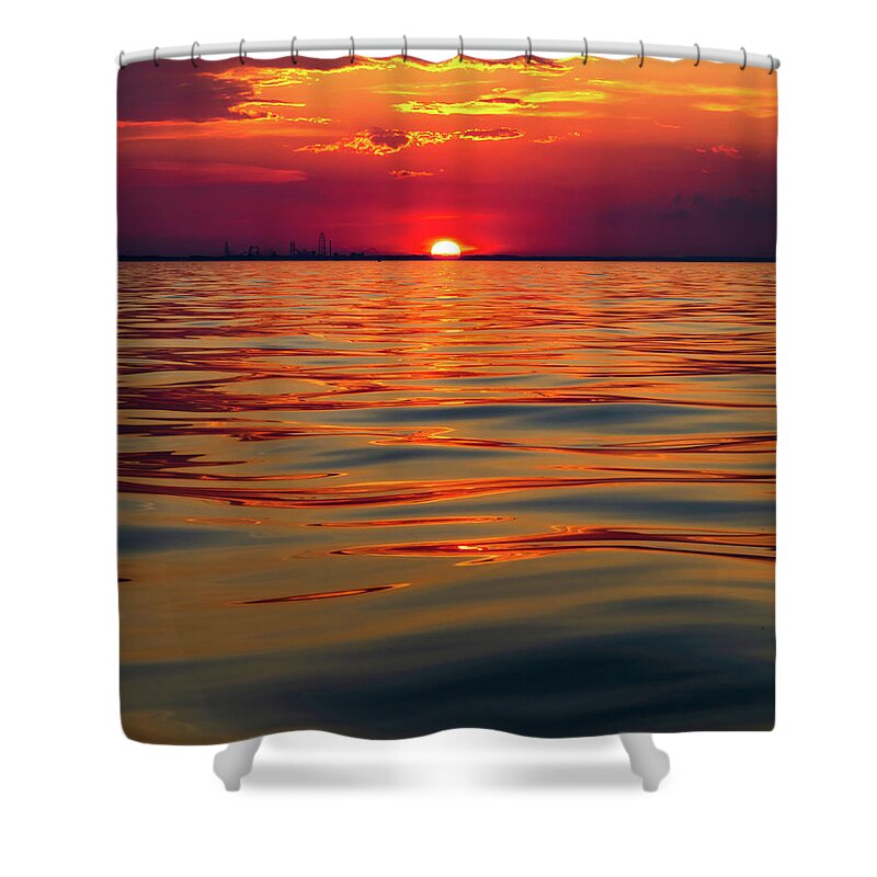 Sunset Shower Curtain featuring the photograph Sandusky Sunset by SC Shank