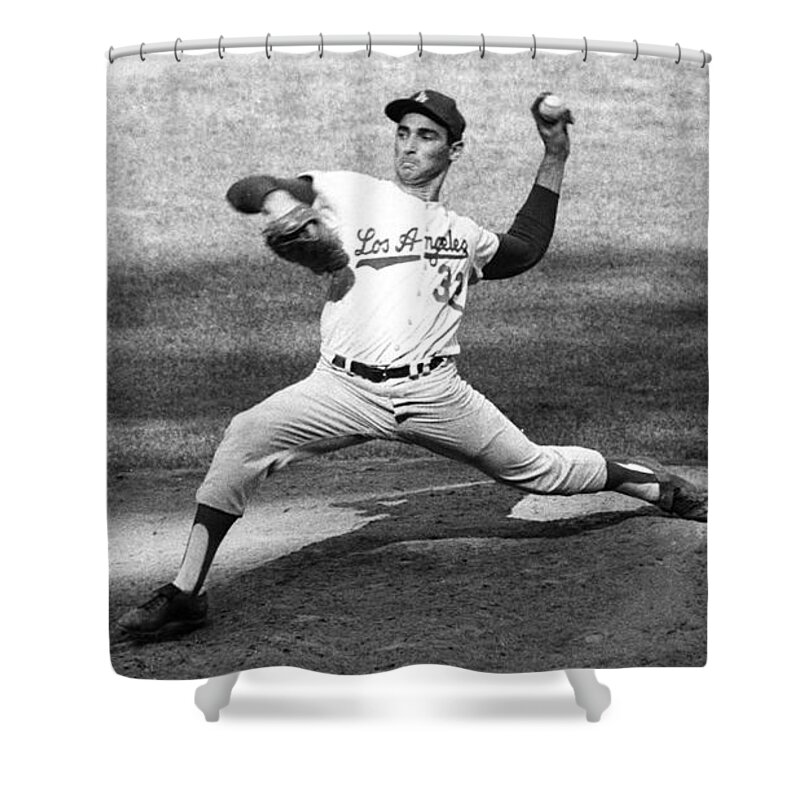 Sandy Shower Curtain featuring the photograph Sandy Koufax by Action