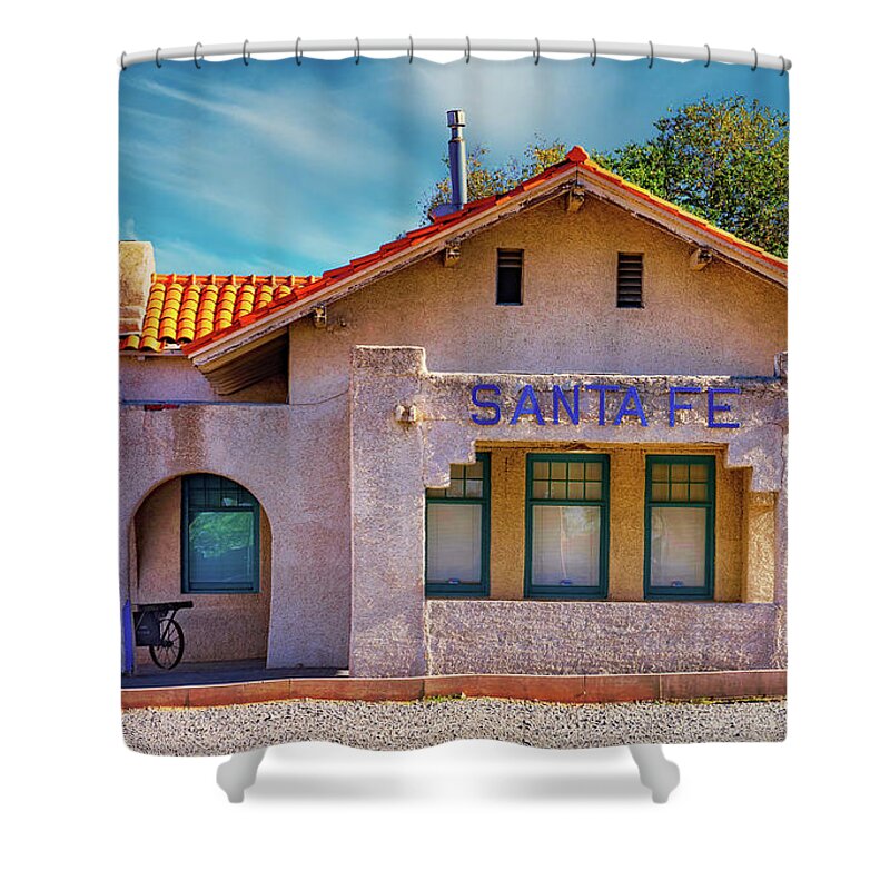 Santa Fe Shower Curtain featuring the photograph Santa Fe Station by Stephen Anderson
