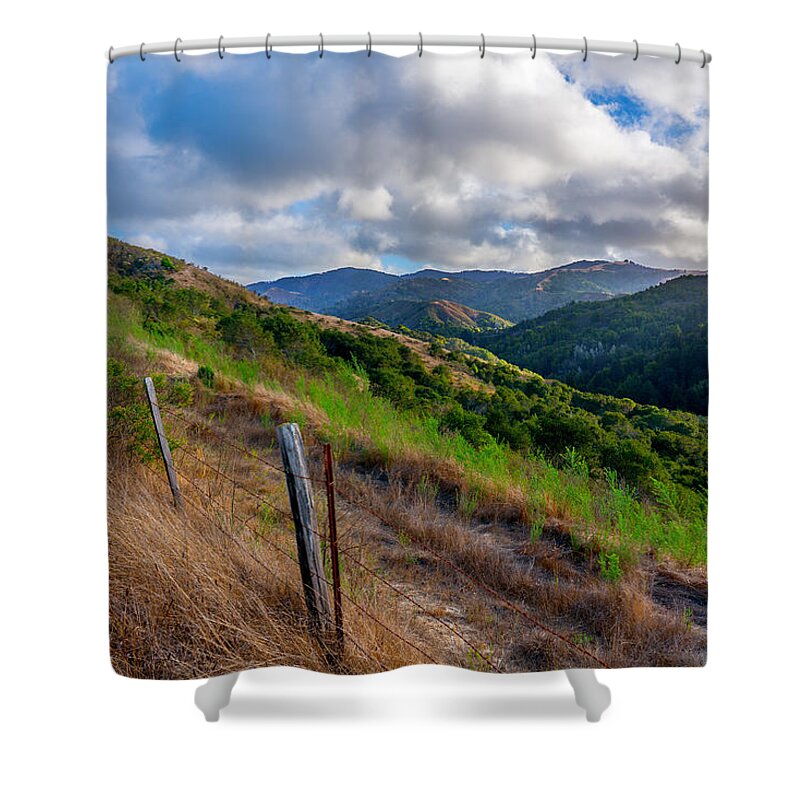 Santa Lucia Mountains Shower Curtain featuring the photograph Santa Lucia Mountains by Derek Dean
