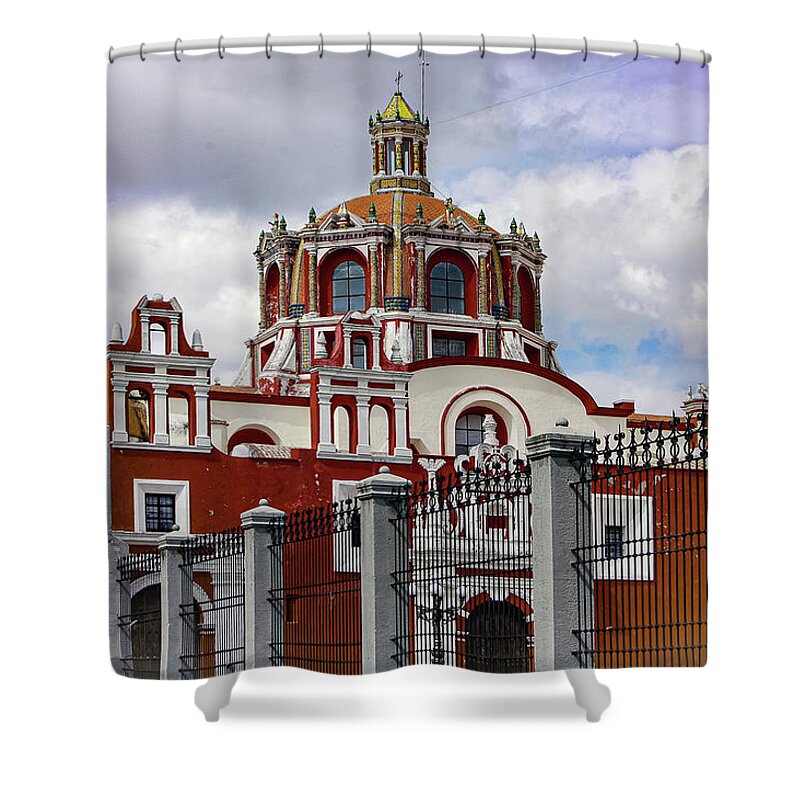 Church Of Santo Domingo Shower Curtain featuring the photograph Santo Domingo by William Scott Koenig
