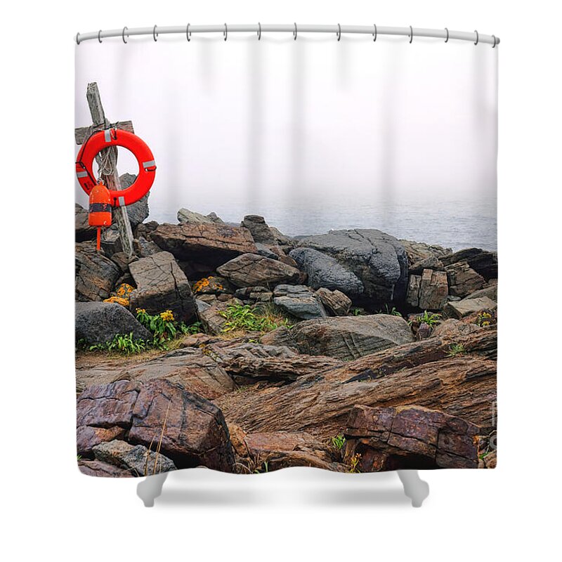 Monhegan Shower Curtain featuring the photograph Save Our Souls by Olivier Le Queinec