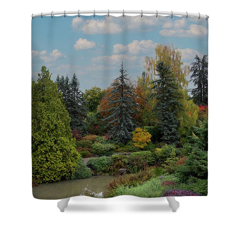 Botanical Garden Shower Curtain featuring the photograph Scenic Garden by Jerry Cahill