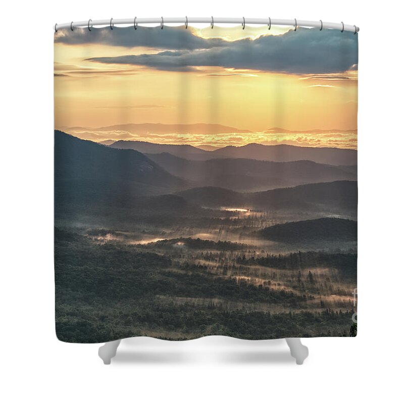 Blue Ridge Parkway Shower Curtain featuring the photograph Scenic Overlook 6 by Phil Perkins