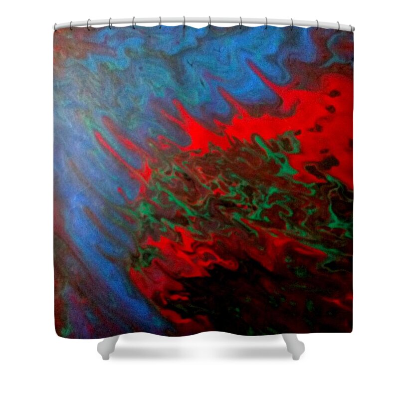 Horns Shower Curtain featuring the painting Sea Horns by Anna Adams