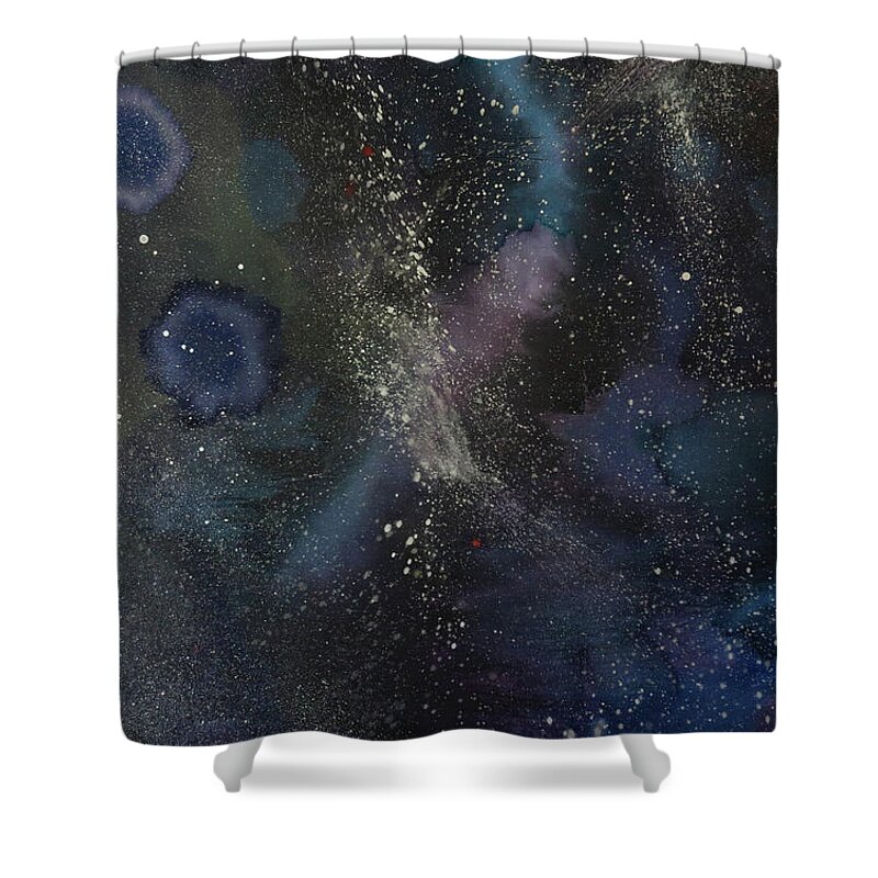 Deep Ocean Shower Curtain featuring the painting Sea Space by Whitney Palmer