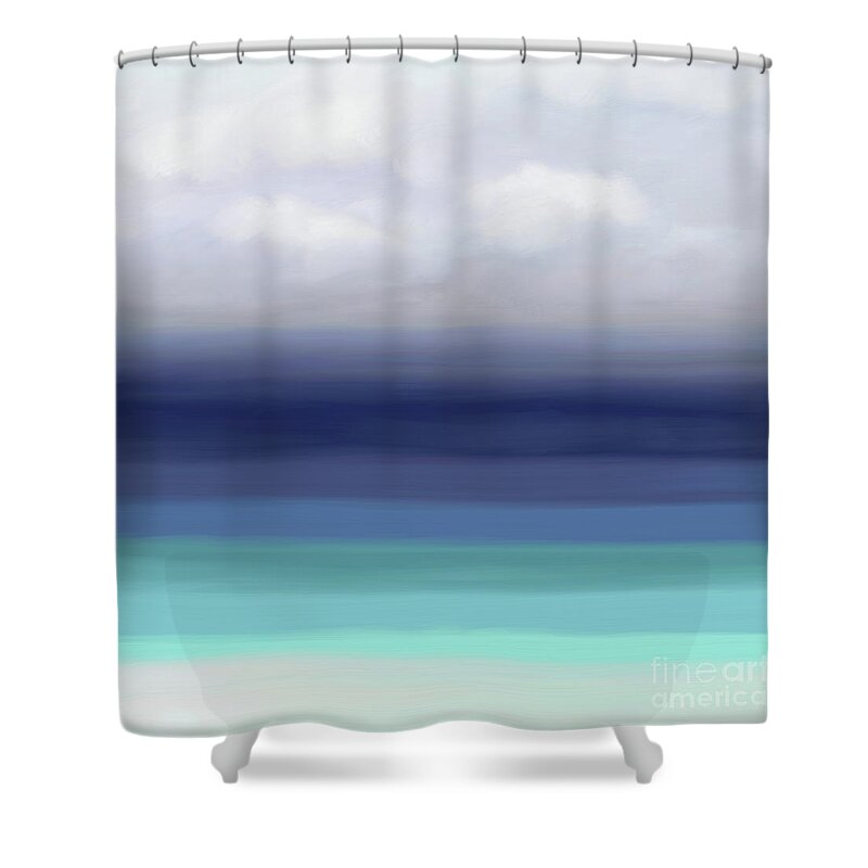 Sea Shower Curtain featuring the digital art Sea View 277 by Lucie Dumas