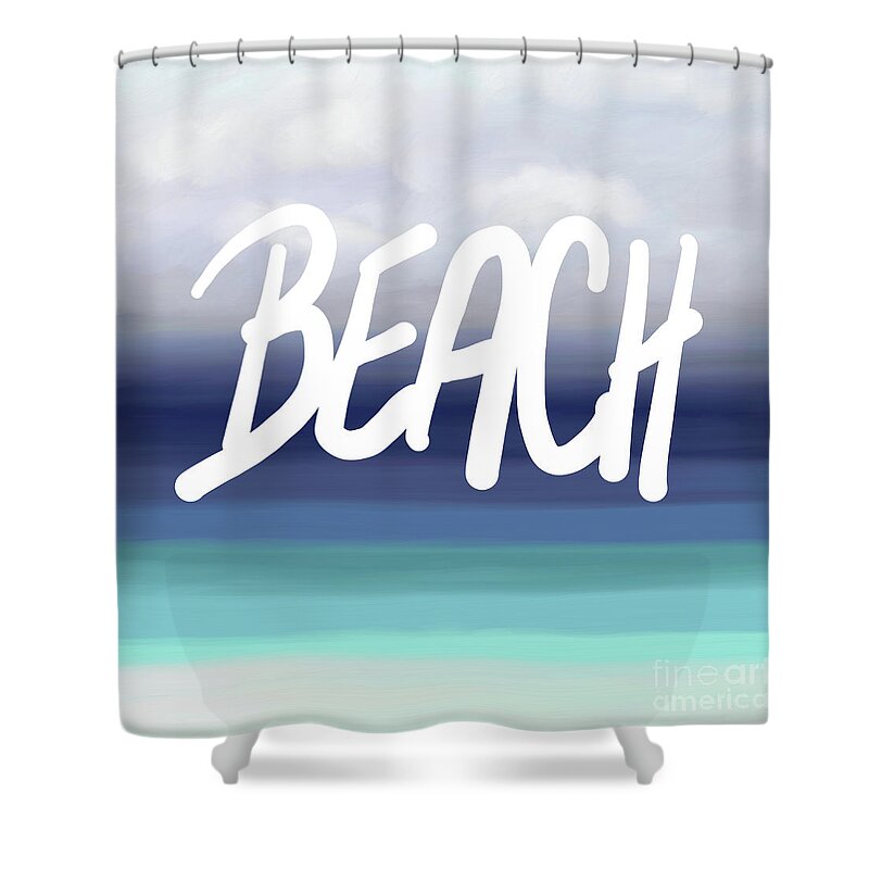 Beach Shower Curtain featuring the digital art Sea View 278 Beach by Lucie Dumas by Lucie Dumas