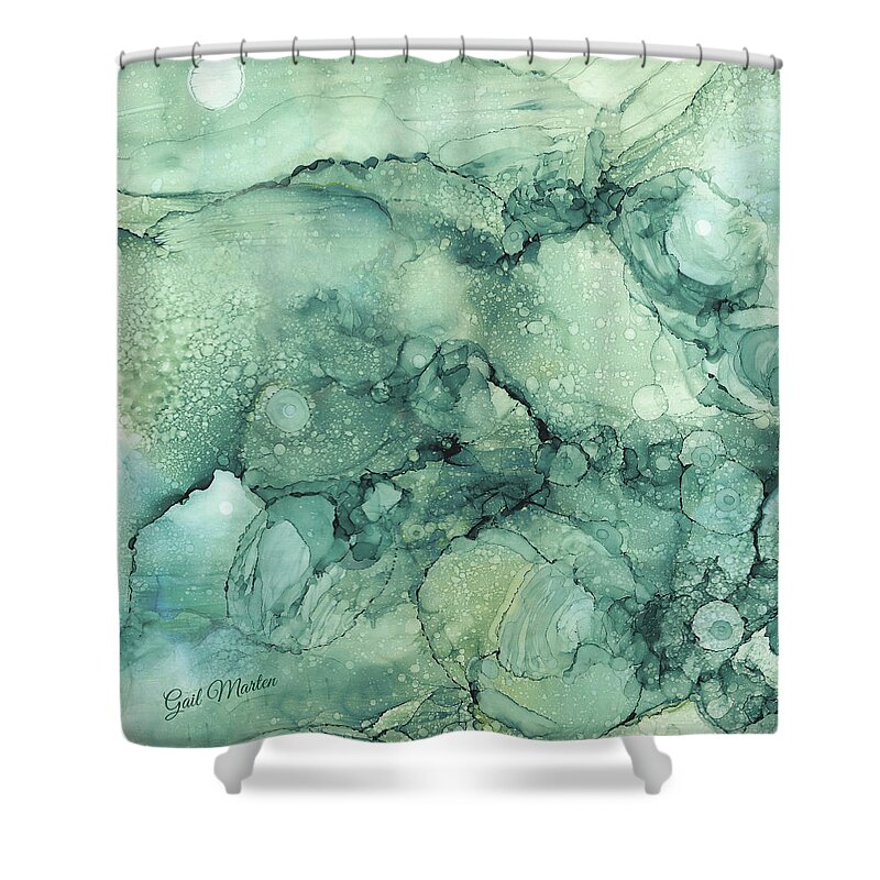Ocean Shower Curtain featuring the painting Sea World 1 by Gail Marten