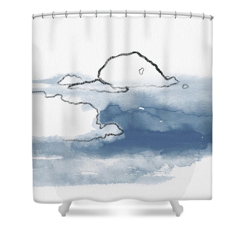 Coastal Shower Curtain featuring the mixed media Seal Rock 2- Art by Linda Woods by Linda Woods