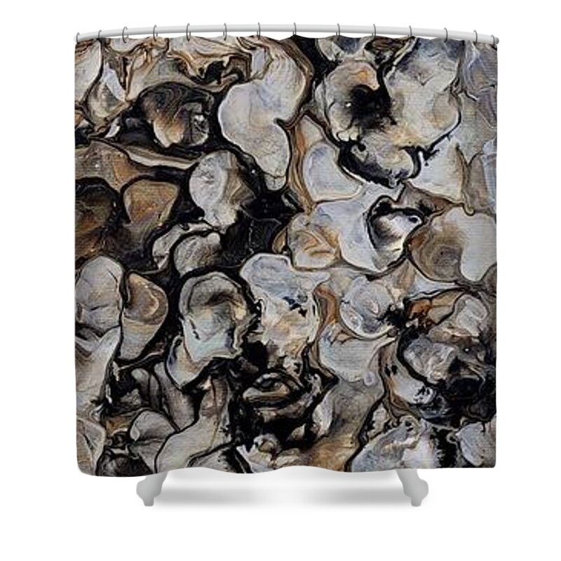 Beach Shower Curtain featuring the painting Seaside Treasures by Todd Hoover