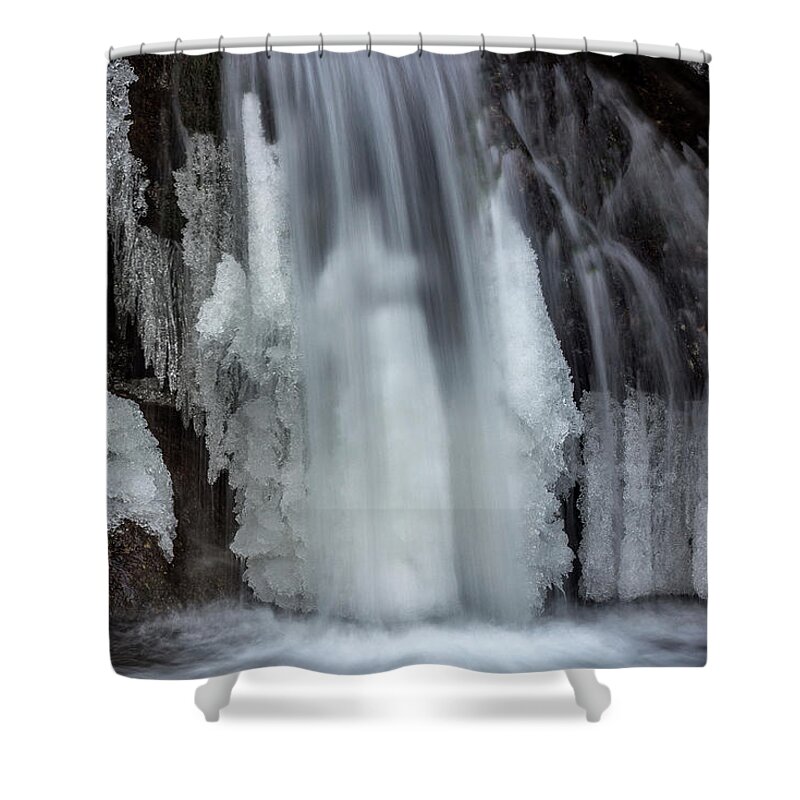 Cold Shower Curtain featuring the photograph Secret crystal cave by Olivier Parent