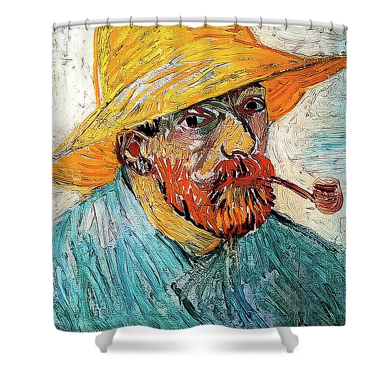 Self Portrait Shower Curtain featuring the painting Self Portrait II by Vincent Van Gogh by Vincent Van Gogh
