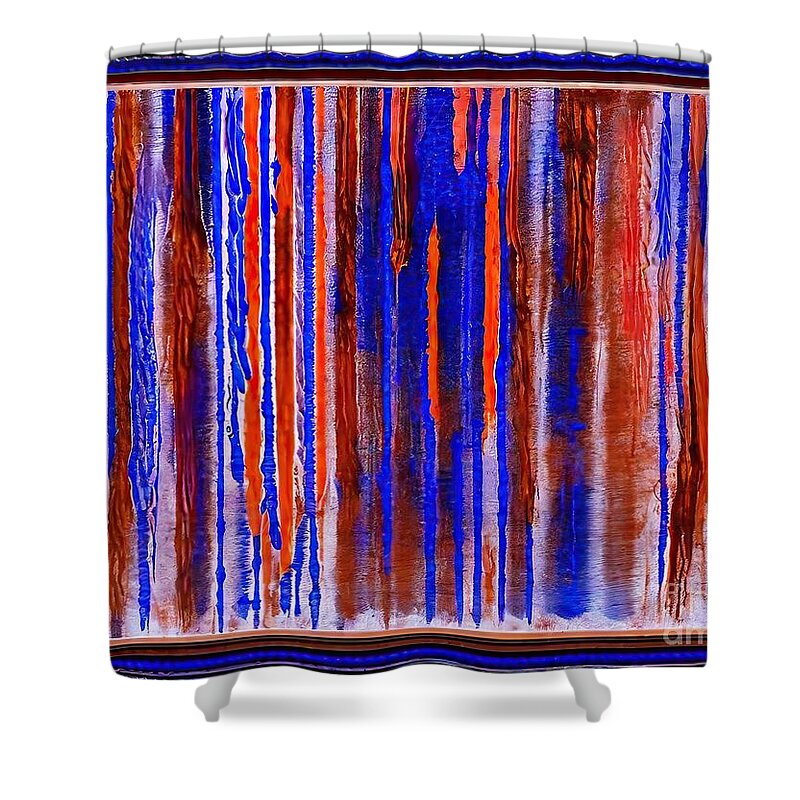 Abstract Shower Curtain featuring the painting Senza Titolo 75 Painting abstract art painting by N Akkash
