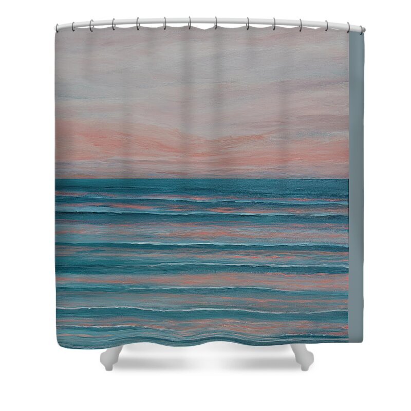 Ocean Shower Curtain featuring the painting Serene by Linda Bailey