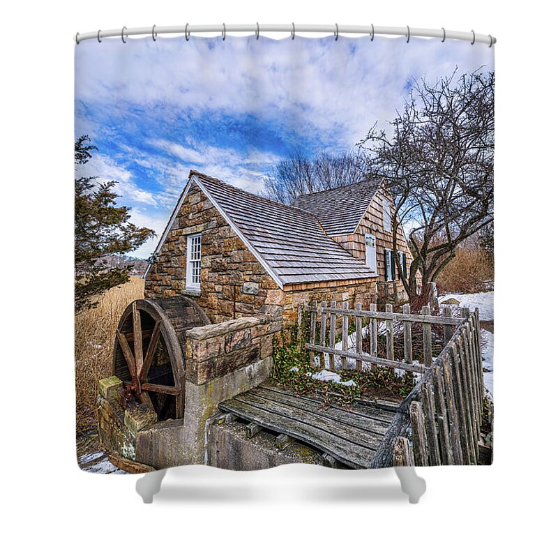 Mill Shower Curtain featuring the photograph Setauket Mill House by Sean Mills