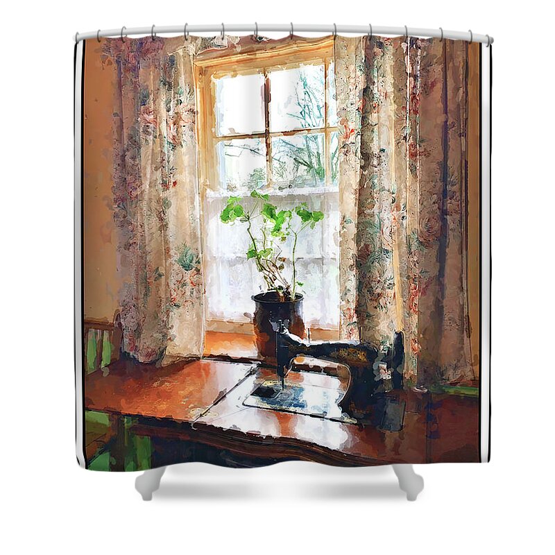 Ireland Shower Curtain featuring the photograph Sewing By The Window by Peggy Dietz