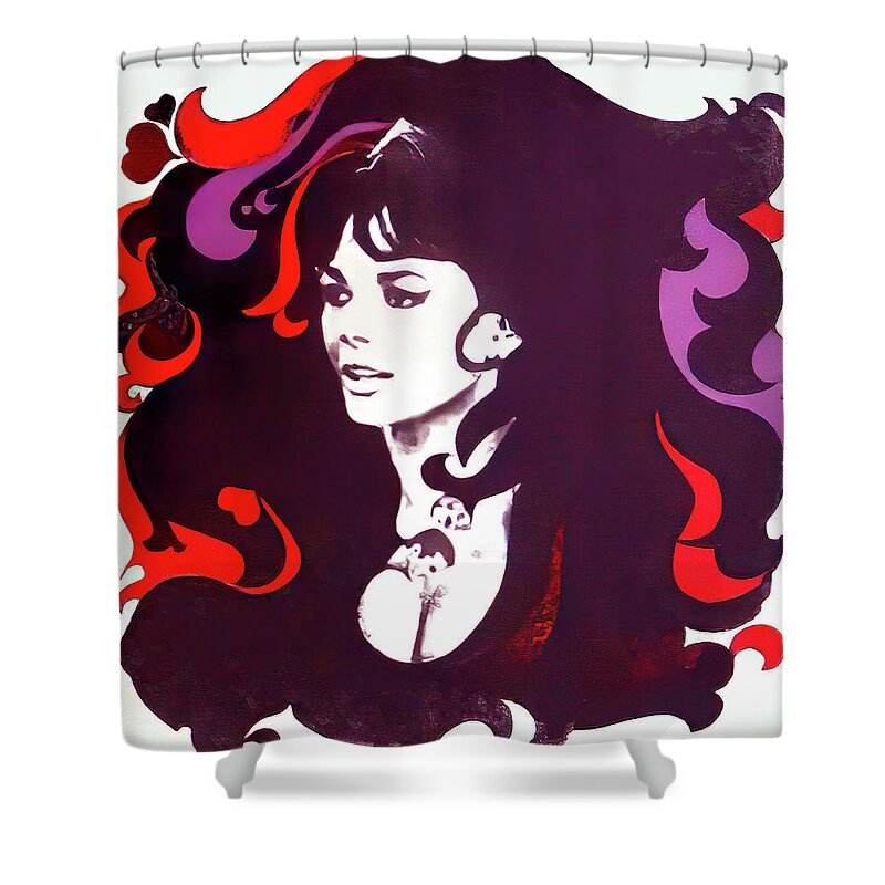 Sex Shower Curtain featuring the painting ''Sex and the Single Girl'', 1962, movie poster painting by Movie World Posters