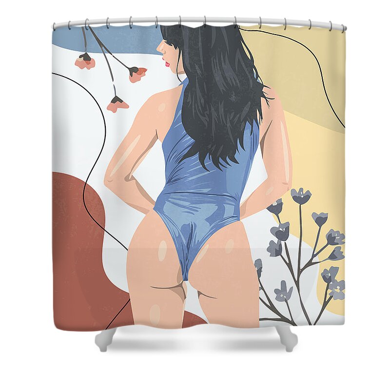 Underwear Model Shower Curtains