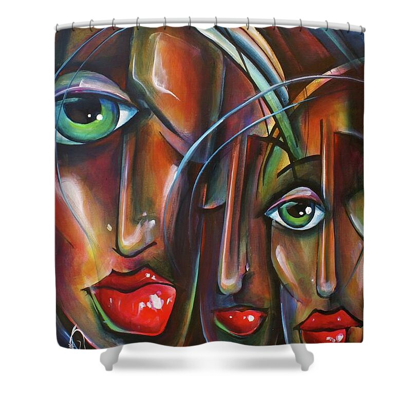 Urban Expressions Shower Curtain featuring the painting Shade by Michael Lang