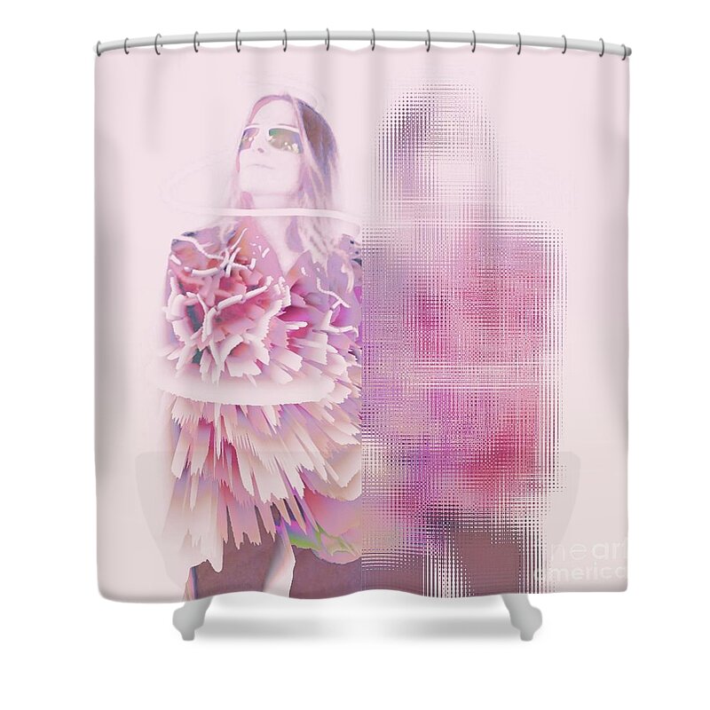Photography Shower Curtain featuring the digital art Shadow Work by Alexandra Vusir