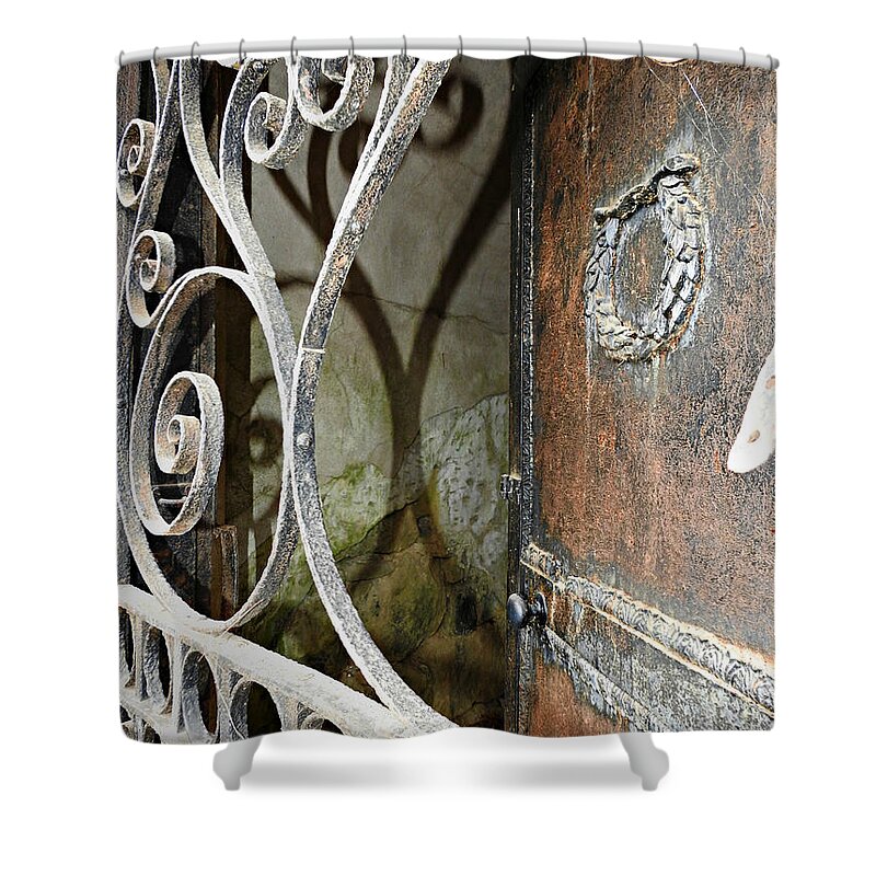 Shadows Cast Upon The Wall Shower Curtain featuring the photograph Shadows Cast Upon the Wall by Dark Whimsy