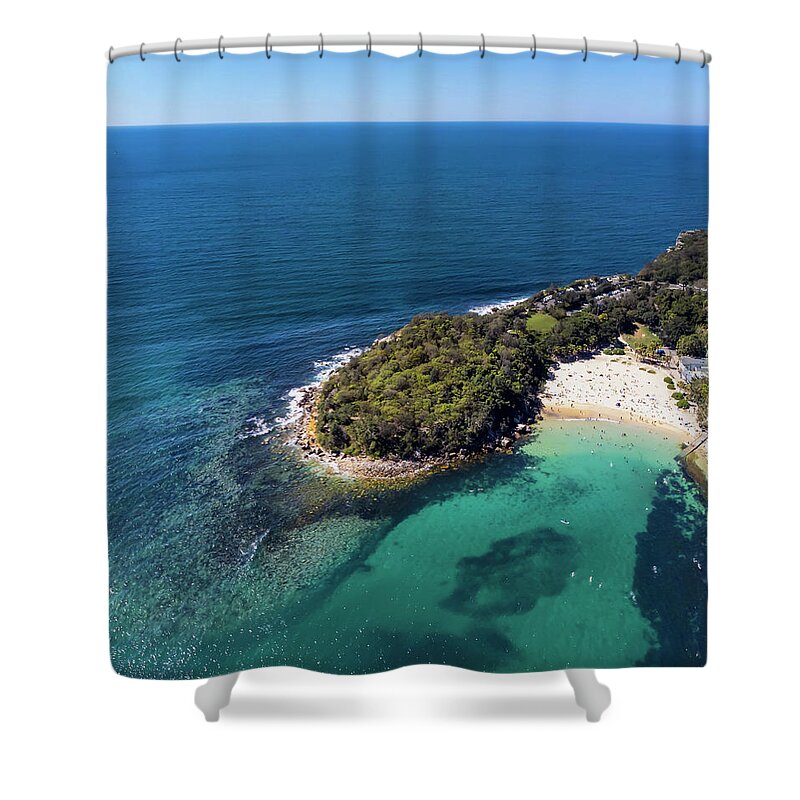 Summer Shower Curtain featuring the photograph Shelly Beach Panorama No 1 by Andre Petrov