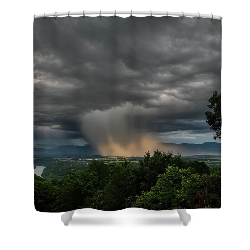 Lara Ellis Photography Shower Curtain featuring the photograph Shenandoah Valley Stormscape by Lara Ellis