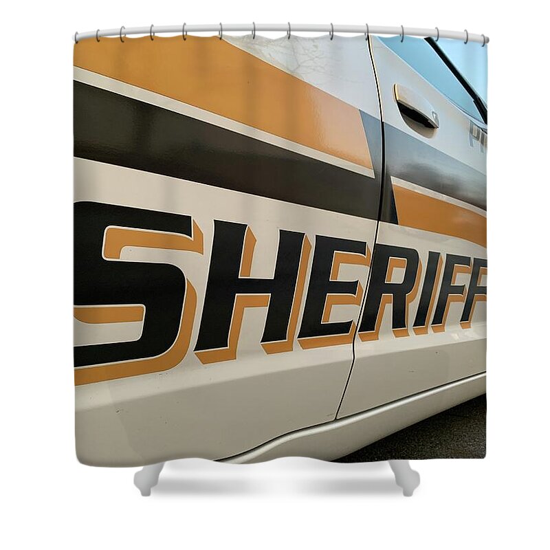 Sheriff Shower Curtain featuring the photograph Sheriff by Lee Darnell