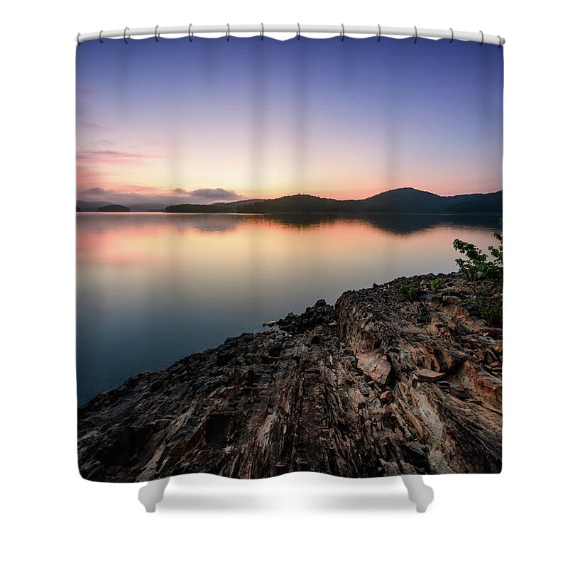 Beaver Bend Shower Curtain featuring the photograph Shimmery by Michael Scott
