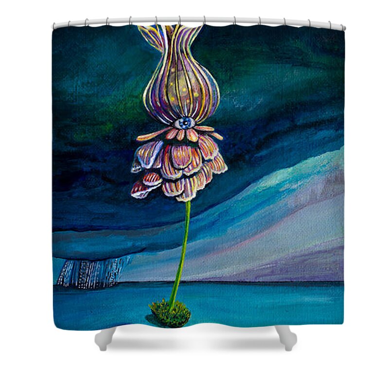 Optimism Shower Curtain featuring the painting Shine Bright by Mindy Huntress